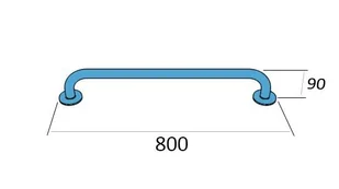 Makoinstal Uchwyt dla niepełnosprawnych 80cm 32mm PSP 888 - Akcesoria łazienkowe - miniaturka - grafika 2