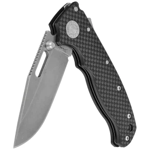 Nóż składany Demko AD20.5 Clip Point Carbon Fiber, Stonewashed CPM S35VN by Andrew Demko (205-S35-CPCF) - Noże - miniaturka - grafika 6