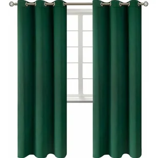 Zasłony welurowe butelkowa zieleń PRZELOTKA KÓŁKA 140x250 - Zasłony - miniaturka - grafika 1