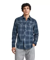 Koszule męskie - G-STAR RAW Koszula męska Worker Slim, Wielokolorowy (Luna Blue Isaac Check D22005-c549-c757), XS - miniaturka - grafika 1