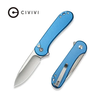 Civivi Button Lock Elementum II Blue Aluminium, Satin Nitro-V (C18062PD-2) - Noże - miniaturka - grafika 1