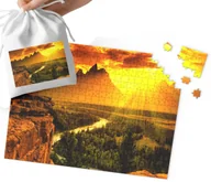 Puzzle - PUZZLE - PIĘKNE WIDOKI LASY GÓRY WIELE WZORÓW 110EL + WORECZEK - miniaturka - grafika 1