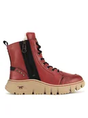 Botki damskie - Mustang Botki 1499-602-5 Czerwony - miniaturka - grafika 1