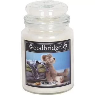 Woodbridge świeca zapachowa w słoju duża 2 knoty 565 g - Clean Linen - Świece - miniaturka - grafika 1