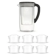 Dzbanki filtrujące - Szklany dzbanek filtrujący Dafi PRISMA LED czarny 6x wkład Unimax - miniaturka - grafika 1