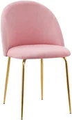 Krzesła - Krzesło welurowe Fargo Gold Velvet różowe - miniaturka - grafika 1