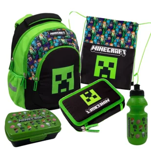 Zestaw Szkolny 5-Elementów Dla Chłopca Minecraft Steve Creeper Astra - Zestawy szkolne - miniaturka - grafika 1