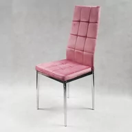 Krzesła - 6 krzeseł MONAKO VELVET różowe - miniaturka - grafika 1