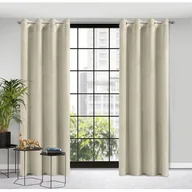 Zasłony - Zasłona gotowa na przelotkach ROSA 250 x 140 cm beżowy - miniaturka - grafika 1