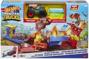 Mattel Monster Trucks Stacja wybuchowa HFB12 - Tory, garaże, parkingi - miniaturka - grafika 2