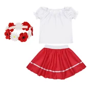 Dresy i komplety dla dziewczynek - ZESTAW NARODOWY BIAŁO-CZERWONY 116-128 3el - miniaturka - grafika 1