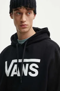 Vans bluza bawełniana męska kolor czarny z kapturem z nadrukiem VN000HNXBLK1 - Bluzy męskie - miniaturka - grafika 1