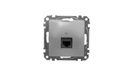 Gniazdka elektryczne - Schneider Electric, Sedna Design i Elements, Gniazdo komputerowe RJ45 kat. 6 UTP, srebrne aluminium, SDD113461 - miniaturka - grafika 1