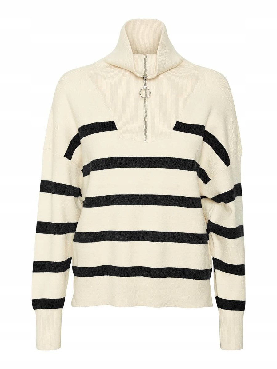 Vero Moda Sweter Damski Wielokolorowy Klasyczny Do Pasa Rozmiar Xl (U50)