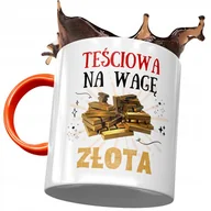 Kubki - Kubek Pomarańczowy dla Teściowej Teściuni Prezent z Nadrukiem ze Zdjęciem + Opakowanie na prezent (wzór 02) - miniaturka - grafika 1