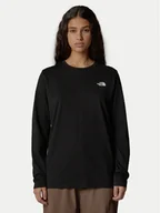 Bluzki damskie - The North Face Bluzka Simple Dome NF0A87QP Czarny Relaxed Fit - miniaturka - grafika 1