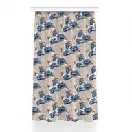 Zasłony - Gotowa zasłona z grafiką Niebieskie kwiaty 150x240, Fabricsy - miniaturka - grafika 1