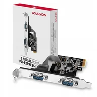 Kontrolery - Axagon Kontroler  PCIe 2.0 x1 2x Port szeregowy DB9 PCEA-S2N PCEA-S2N - miniaturka - grafika 1
