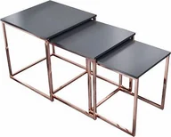 Ławy i stoliki kawowe - Elior Zestaw stolików kawowych do salonu - Emmet 2X - miniaturka - grafika 1