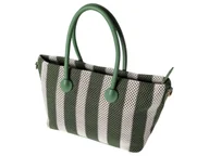 Torebki damskie - Shopper Damska Torba Na Ramię Modna Torebka Listonoszka Miejska, Zielony - miniaturka - grafika 1