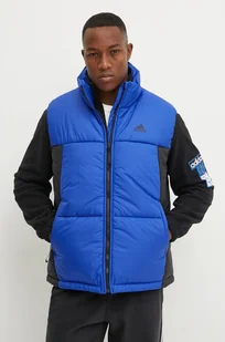 adidas bezrękawnik BSC męski kolor niebieski zimowy IX8872 - Kamizelki męskie - miniaturka - grafika 1