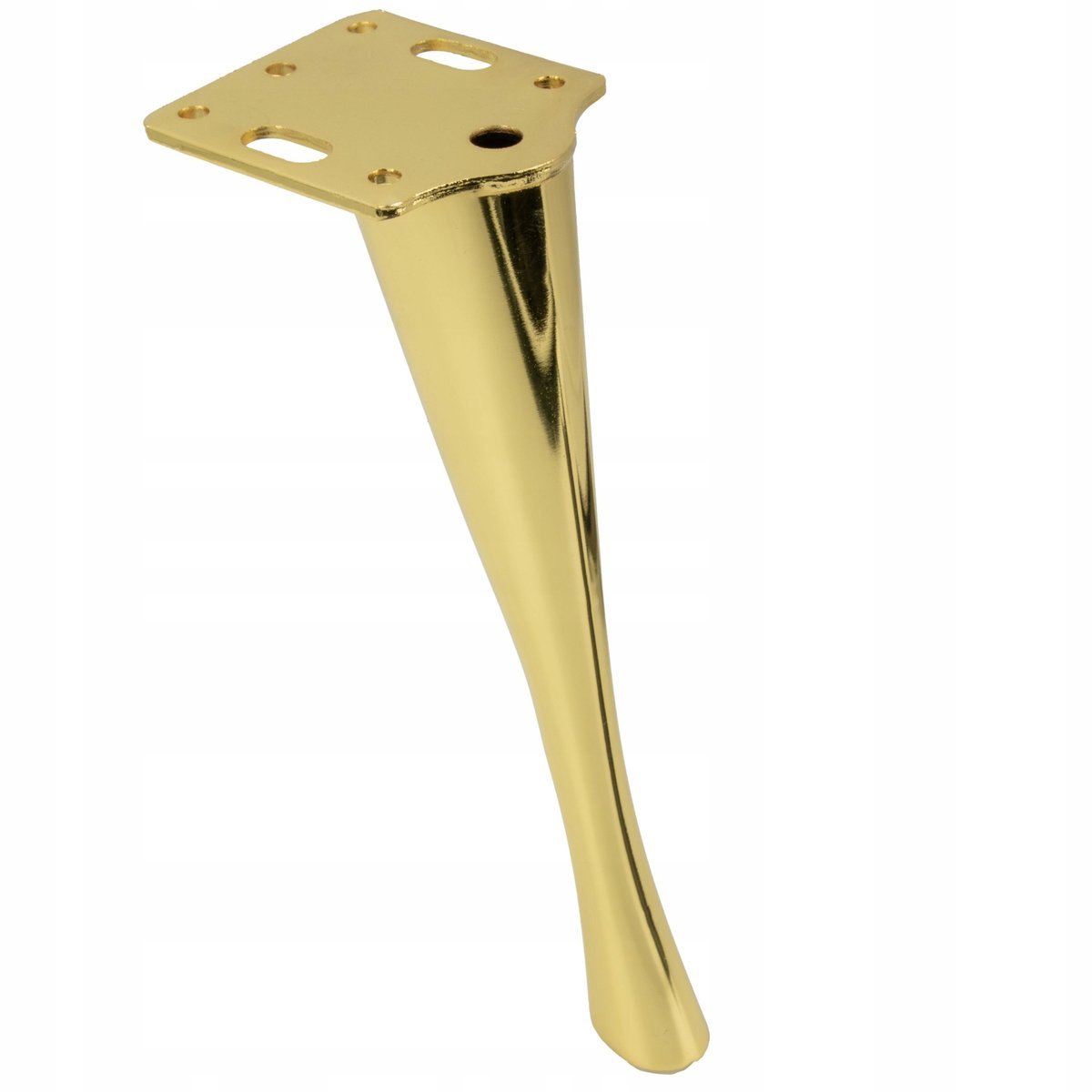 Nóżka meblowa Szpilka w złotym chromie 23 cm nóżka do fotela muszelka