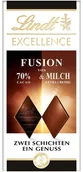 Słodkie kremy i masła - Czekolada LINDT Excellence Fusion 70% i mleczna 100 g - miniaturka - grafika 1