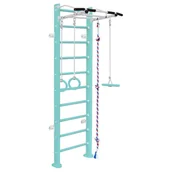 Wyposażenie sportowe i gimnastyczne - Wallbarz Drabinka gimnastyczna drewniana Adler turkusowa 33400 - miniaturka - grafika 1