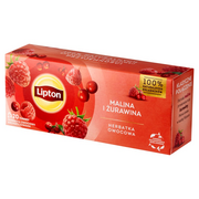 Herbata - Lipton - HERBATA MALINA ŻURAWINA 20X1,8G LIPTON - miniaturka - grafika 1