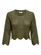 Swetry damskie - ONLY Sweter w kolorze khaki - miniaturka - grafika 1