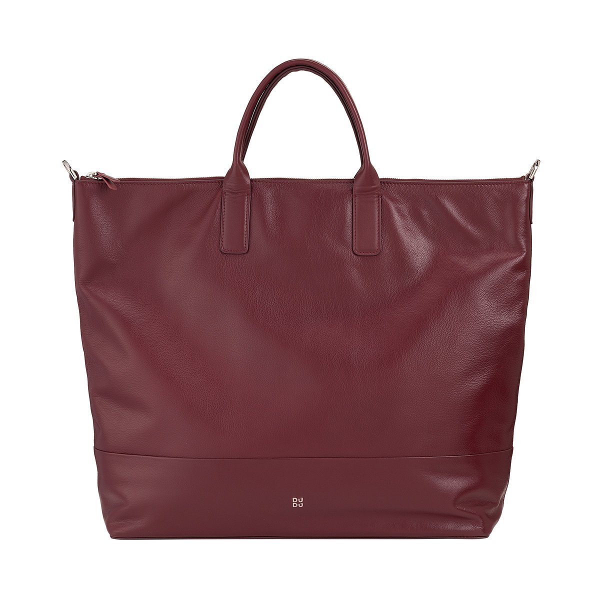 Duża Damska Shopperbag Z Kieszeniami Skórzana Dudu