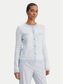 Swetry damskie - Morgan Kardigan 261-MIRES Błękitny Slim Fit - miniaturka - grafika 1