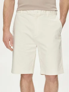 Calvin Klein Szorty materiałowe Sateen K10K112831 Écru Regular Fit - Spodenki męskie - miniaturka - grafika 1
