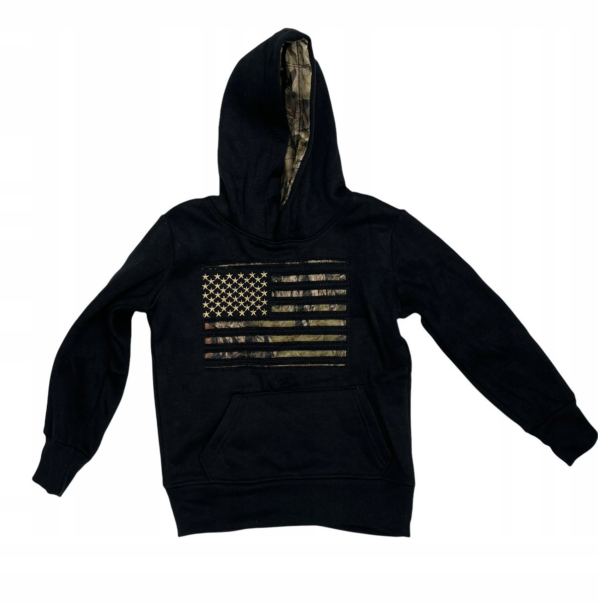 Czarna bluza dziecięca z kapturem MOSSY OAK 4latka