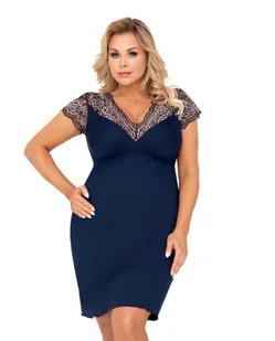 Koszulka Greta Plus Dark Blue Granatowy (Rozmiar 52) - Bielizna nocna - miniaturka - grafika 1