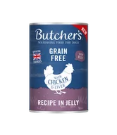 Mokra karma dla psów - BUTCHER'S Original Recipe in Jelly, karma dla psa, kawałki z kurczakiem w galaretce 24x400g - miniaturka - grafika 1
