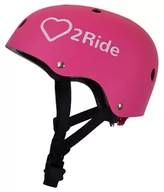 Kaski rowerowe - Kask Rowerowy Dla Dzieci Heart Bike Love 2 Ride S 50-54 Cm Lampka Led Klips Magnetyczny Candy Pink - miniaturka - grafika 1