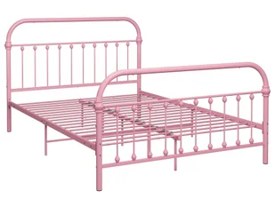 Różowe metalowe łóżko w stylu loft 180x200 cm T2-M56 - Łóżka Różowe metalowe łóżko w stylu loft 180x200 cm T2-M56 - Łóżka - miniaturka - grafika 1