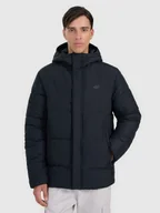 Kurtki męskie - 4F Kurtka puchowa z wypełnieniem syntetycznym męska - czarna XL - miniaturka - grafika 1