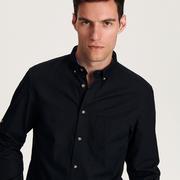 Koszule męskie - Reserved - Koszula regular fit - Czarny - miniaturka - grafika 1