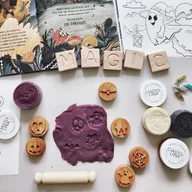 Zabawki kreatywne - Drewniane Stemple Halloween Booo! - miniaturka - grafika 1