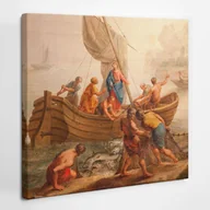 Ikony i obrazy sakralne - Jezus Rybacy Apostołowie - obraz polycanvas, 40x40 - miniaturka - grafika 1