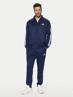 Dresy męskie - adidas Dres Sportswear Basic 3-Stripes JI8873 Granatowy Regular Fit - miniaturka - grafika 1