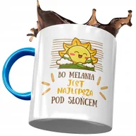 Kubki - Kubek Błękitny Dla Melanii Żony Koleżanki Prezent z Nadrukiem ze Zdjęciem + Opakowanie na prezent (wzór 04) - miniaturka - grafika 1