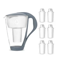 Dzbanki filtrujące - Szklany dzbanek filtrujący Dafi CRYSTAL LED stalowy 6 wkładów Classic - miniaturka - grafika 1