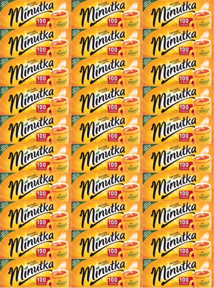 Herbata Minutka czarna ekspresowa 100 torebek x40