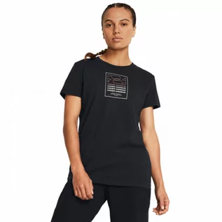 Koszulki sportowe damskie - Damski t-shirt z nadrukiem Under Armour UA Box Wdmk Originators SS - czarny - UNDER ARMOUR - grafika 1