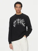 Swetry męskie - Vans Sweter Metal Arch VN000KUU Czarny Loose Fit - miniaturka - grafika 1