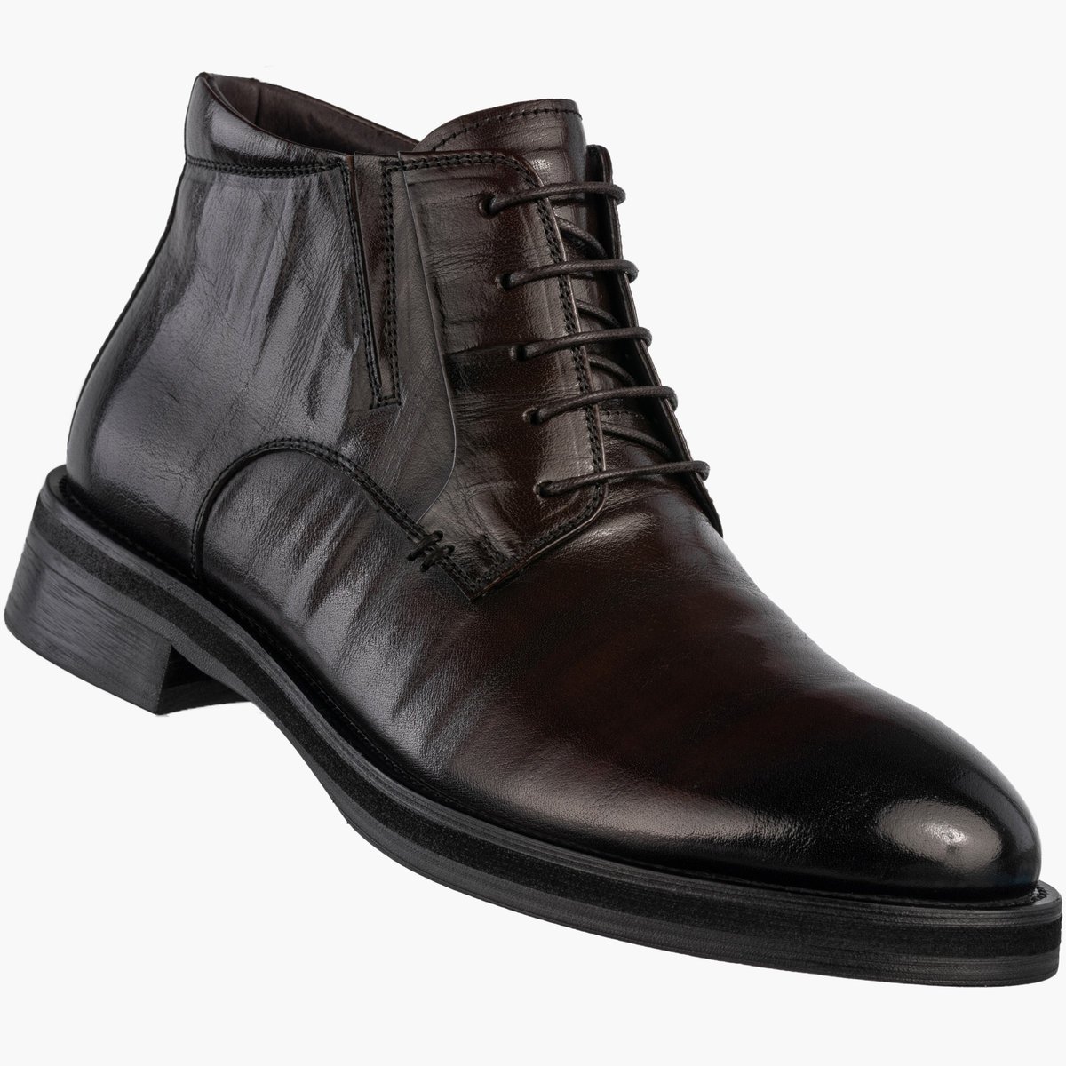 Buty Męskie JOHN DOUBARE Skórzane Botki Trzewiki Eleganckie Brązowe V61B-13-132 Brązowy 42