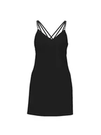 Bielizna nocna - Very Sexy Koszulka nocna satynowa z błyszczącymi ramiączkami Scattered Shine Strap Slip - miniaturka - grafika 1